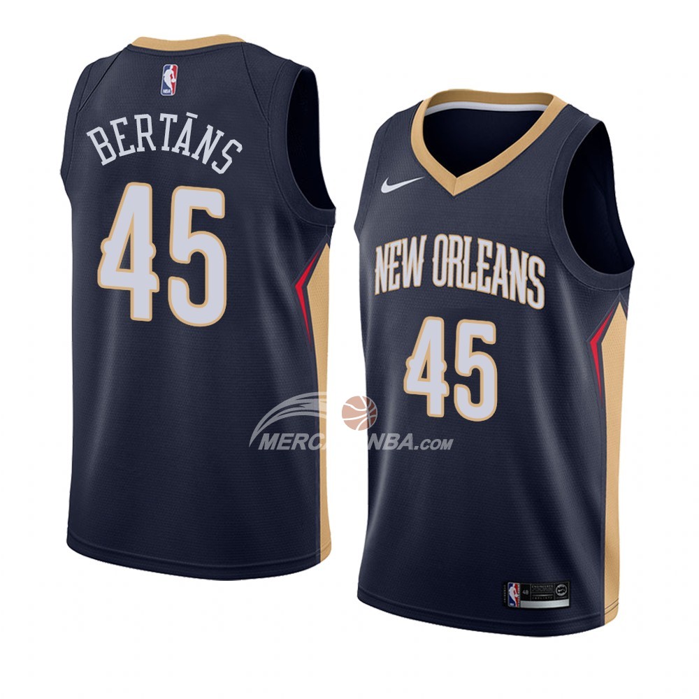Maglia New Orleans Pelicans Dairis Bertans Icon 2018 Blu